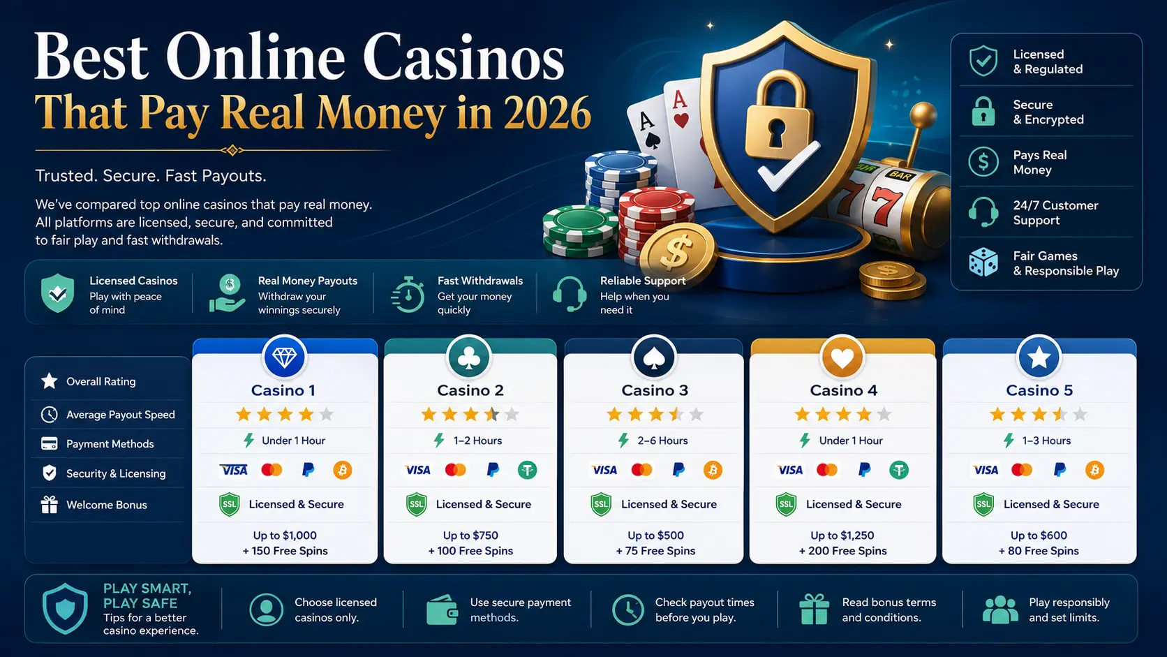 Best online casinos that pay real money in 2026